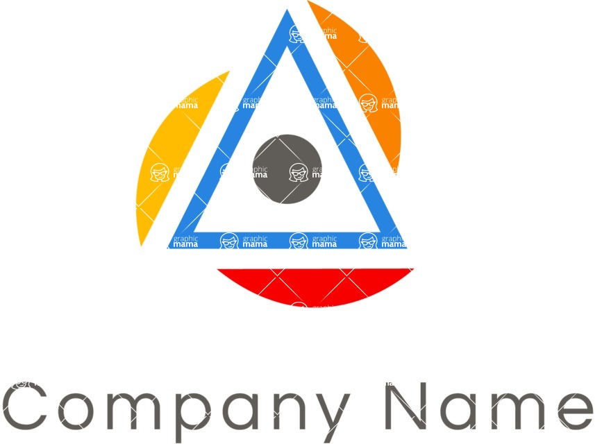 Business Logo Templates - vector graphics in a pack from GraphicMama - Colorful Triangle Company Logo Design Template